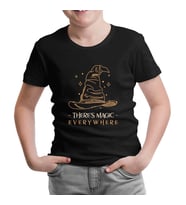 There is Magic Everywhere Witch Hat Siyah Çocuk Tshirt