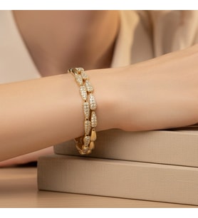STİL İNCİSİ/XUPING JEWELRY CHANDRA ZİRKON TAŞLI BİLEKLİK (Altın)