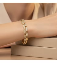 STİL İNCİSİ/XUPING JEWELRY CHANDRA ZİRKON TAŞLI BİLEKLİK (Altın)