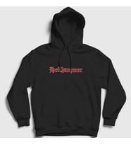 Presmono Unisex Siyah Hellhammer Kapüşonlu Sweatshirt 380463tt