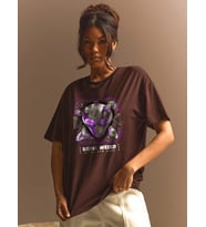 Being Weird Tasarım Basklı Tshirt (Kahverengi)
