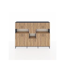 Arges Dolap 14 Raflı 10 Kapaklı 220x30x163 Antrasit-Çam