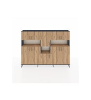 Arges Dolap 14 Raflı 10 Kapaklı 220x30x163 Antrasit-Çam