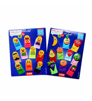 2 Set - 20 Parça Tox Emojiler ve Meyveler Parmak Kukla T106 T105