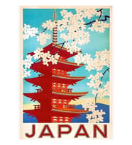 Japonya Gezisi Tablo Ahşap Poster Dekoratif