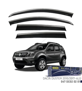 Niken Dacia Duster Cam Rüzgarlığı Kromlu 2010-2017 4'Lü (Beyaz)