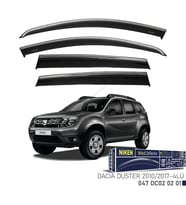 Niken Dacia Duster Cam Rüzgarlığı Kromlu 2010-2017 4'Lü (Beyaz)