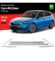 Skoda Scala Uyumlu Krom Cam Çıtası 6 Parça 2019 Üzeri (Karışık)