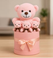 Peluş Pembe Ayıcık Buketi