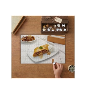 Elmalı Turta - Lezzetli Yiyecekler Tasarımı 240 parça Ahşap Puzzle Ahşap Kutuda MP01341