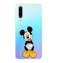 Huawei P30  Kamera korumalı Kapak Mickey Mouse Tasarımlı  Şeffaf Kılıf