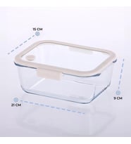 Fika Glace Vakumlu Cam Saklama Kabı 1200 ML Bej