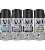 XO Deodorant 150ML Men-Erkek Extreme-Sensitive-Insivible-Clear & Protect (Karma 4 Lü Set)