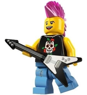 Lego Minifigür - Seri 4 - 8804 - 4 Punk Rocker (Çok Renkli)