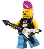 Lego Minifigür - Seri 4 - 8804 - 4 Punk Rocker (Çok Renkli)