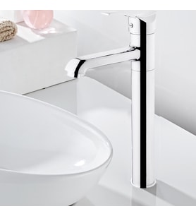 İNVENTA Aç Kapa Çanak Tipi Uzun Yüksek Lavabo Bataryası