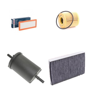 Bosch Filtre Bakım Seti Citroen DS DS4 4 1.6 THP Benzin 156 Beygir Hava + Yağ F + Yakıt F. + Polen Bosch