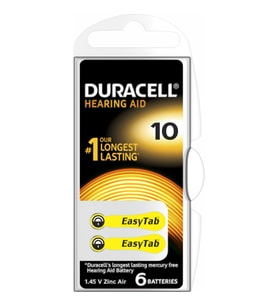 DURACELL 10 İŞİTME CİHAZI KULAK PİLİ 6 PİL 1 KUTU