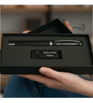 İsme Özel Kutulu Metal İmza Kalemi 32 GB Usb Bellek Hediye Seti