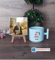 Yazı İşleri Müdürü Fotoğraflı Dekoratif Taş, Kupa Bardak Beyaz Hediye (Model 12)