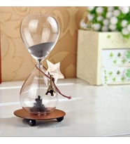 Cam Kum Saati Manyetik Metal Standlı Mıknatıslı Büyük Boy 16cm*8cm