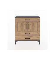 Arges Şifonyer 2 Raflı 3 Çekmeceli 2 Kapaklı 88x30x96 Antrasit-Çam