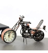 Dekoratif Metal Motosiklet Saat  (Bronz)