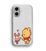 iPhone 16 Uyumlu Winnie The Pooh Desenli Şeffaf Telefon Kılıfı