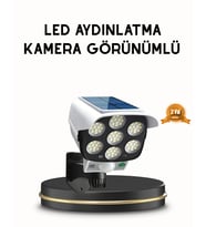 Güneş Paneliyle Şarj Olan Hareket Sensörlü Dış Mekan Güvenlik Lambası Ayarlanabilir - Lisinya