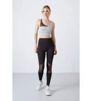 Tommy Life Siyah Esnek Standart Fit Performans Kadın Tayt Takım 95331