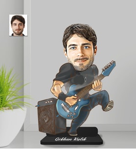 Kişiye Özel Gitar Erkek Ahşap Biblo-3
