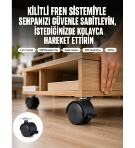 Sehpa ve Restoran Arabası İçin Kilitli Ayak 4’lü
