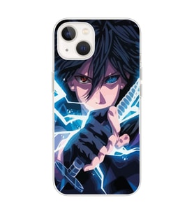Iphone 14 Uyumlu Naruto Sasuke Tasarımlı Şeffaf Telefon Kılıfı