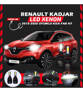 Renault Kadjar 2015-2020 Kısa Far Uyumlu Şimşek Etkili Led Xenon Light Series H7