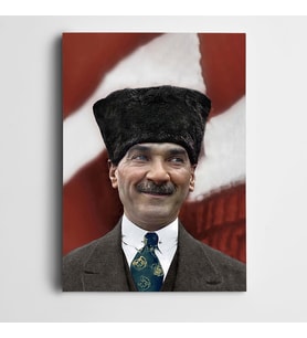 Atatürk Bakışlar Kanvas Tablo