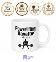 Powerlifting Is Life Baskılı Powerlifting Hayattır Kahve Kupa Bardak Hediye