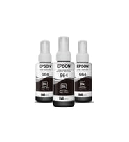 Epson 664 C13T66414A Black Üçlü Şişe Mürekkep Seti