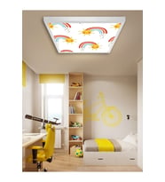 Genç Odası Avize-60cmx60cm-54watt-led-6500 Kelvin (beyaz)-30m2 Alan Homojen Aydınlatma-uv Baskı Led
