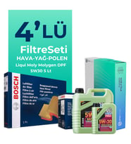 Bosch Hyundai i30 1.6 Dizel Filtre Bakım Seti Liqui Moly Motor Yağlı (2012-2016) 4 Lü