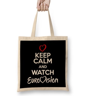 Keep Calm And Watch Eurovision Bez Çanta Uzun Saplı