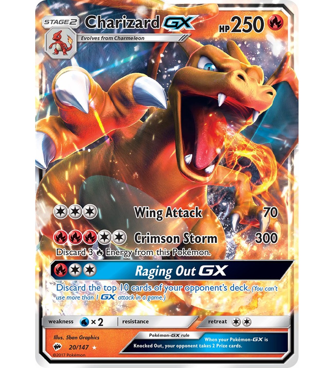 Pokemon Charizard GX 250HP Kart
