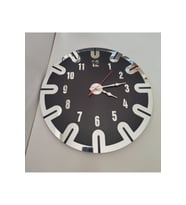 Duvar Saati kıvrımlı gümüş aynalı model