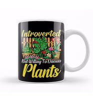 Cute Introverted But Willing To Discuss Plants Kupa Bardak Porselen
