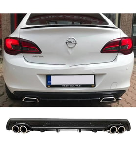 Opel Astra J Sedan Siyah Difüzör Çiftli Yuvarlak Egzoz Görünümlü D Tip Difizör