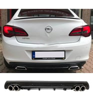 Opel Astra J Sedan Siyah Difüzör Çiftli Yuvarlak Egzoz Görünümlü D Tip Difizör
