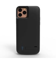 Apple iPhone 11 Pro Uyumlu Zore Standlı Led Göstergeli Şarjlı Kılıf 5000mAh (Siyah)
