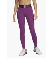 Nike Training Pro Dri Fit Grappic Mid Rise Leggings Purple Toparlaycı Kadın Antrenman Taytı Mor