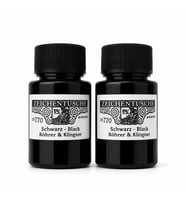 Rohrer&Klingner 770 siyah çizim mürekkebi orj. dolum, çizim, kaligrafi, hat 28ml-2 Ad