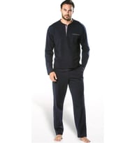 PİERRE CARDİN 5454 Lacivert Penye Uzun KolÇeyiz Pijama Takımı