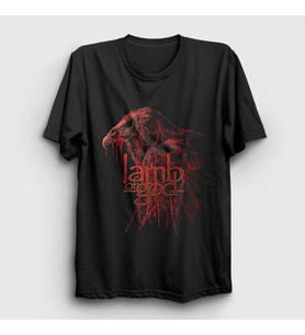 Presmono Unisex Siyah Akbaba Lamb Of God T-Shirt 502091tt
